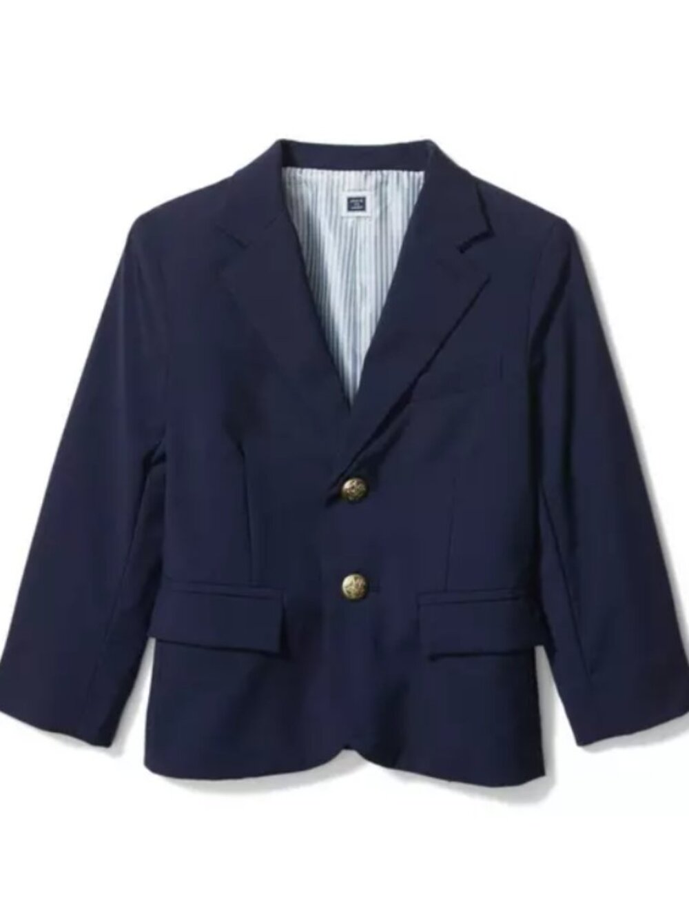 Janie and Jack WOOL SUIT BLAZER 18/24 months navy blue gold buttons jacket coat